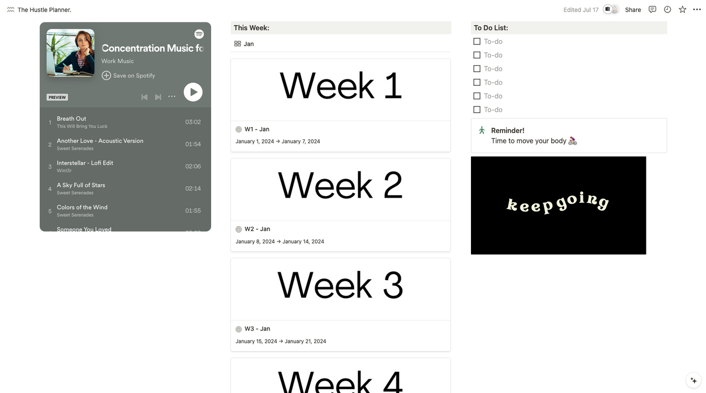 The Hustle Planner (Notion Version)