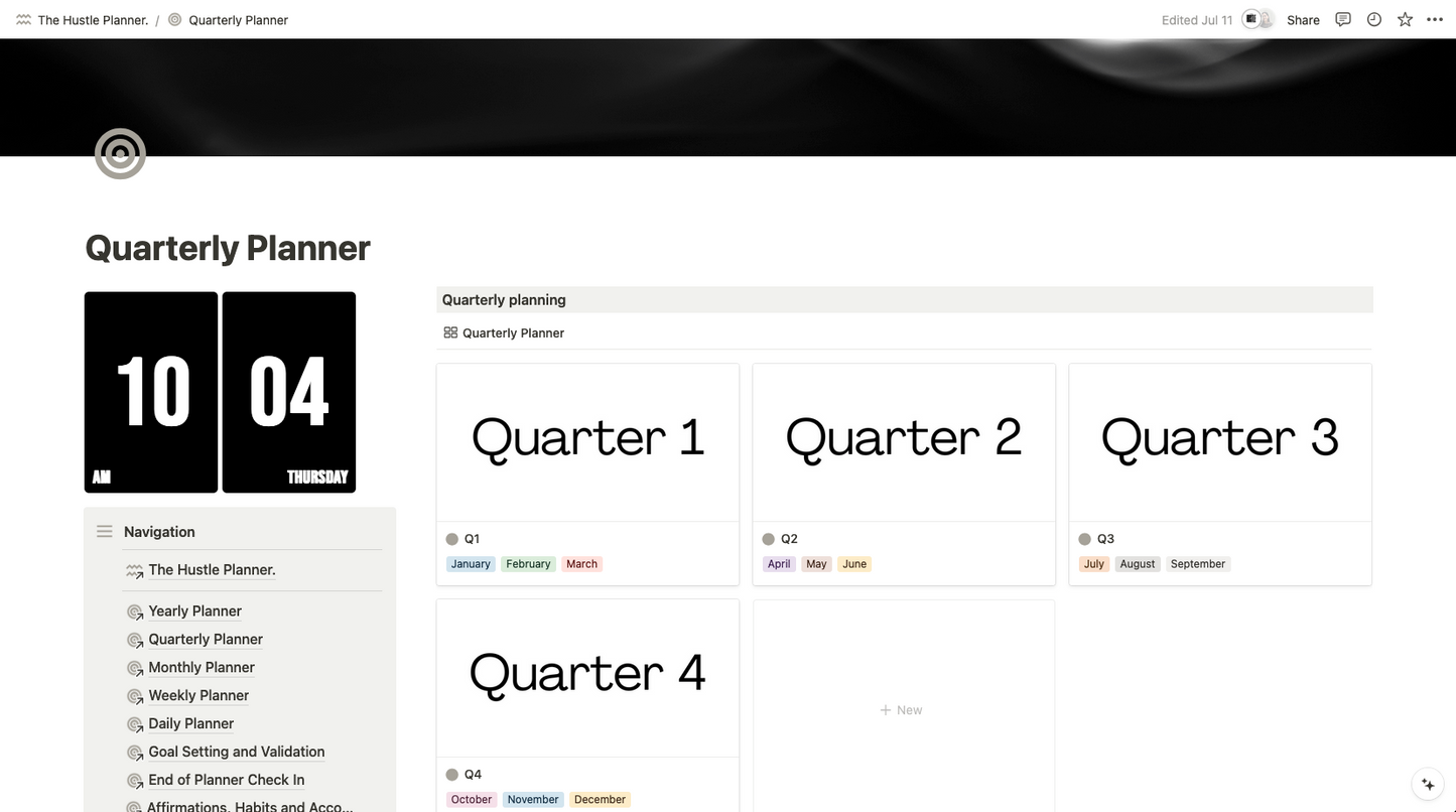 The Hustle Planner (Notion Version)